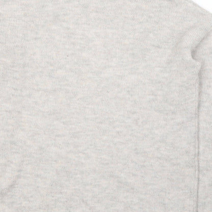 Next Womens Grey Round Neck  Acrylic Pullover Jumper Size 10