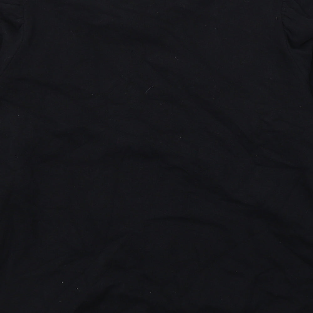 River Island Womens Black Round Neck  Cotton Pullover Jumper Size L