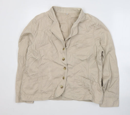 EWM Womens Beige   Trench Coat Coat Size 14  Button