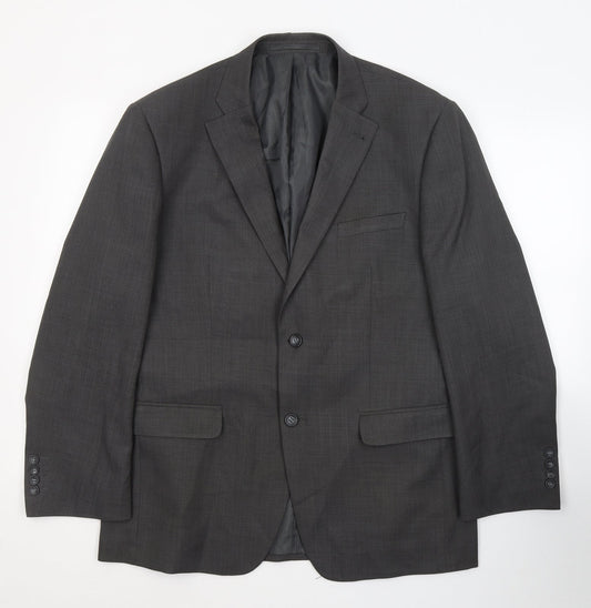 Greenwoods Mens Grey  Polyester Jacket Suit Jacket Size L