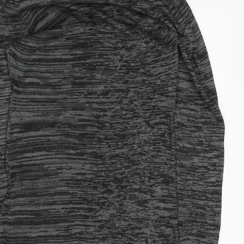 Miso Womens Grey  Acrylic Tunic Blouse Size 8 Roll Neck