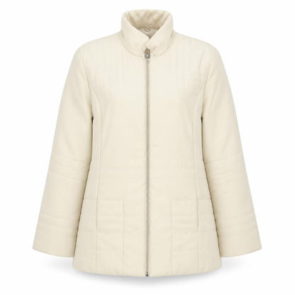 Grey & Osbourne Womens Ivory   Pea Coat Coat Size 12  Zip