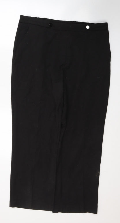 Preloved Evans Womens Black  Polyester Trousers  Size 18 L28 in Regular - Front