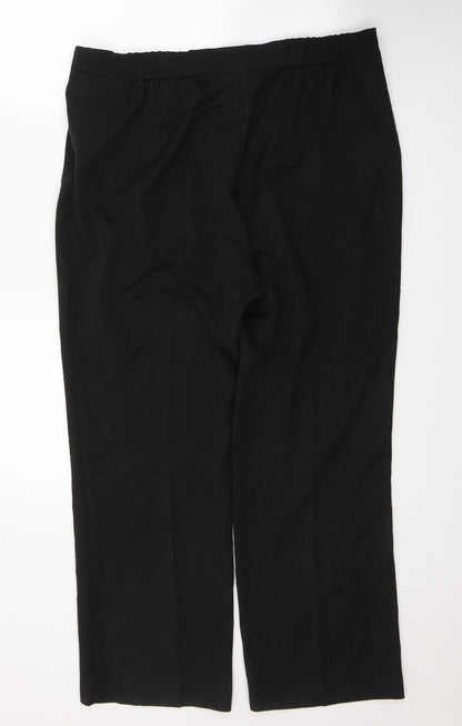 Preloved Evans Womens Black  Polyester Trousers  Size 18 L28 in Regular - Back