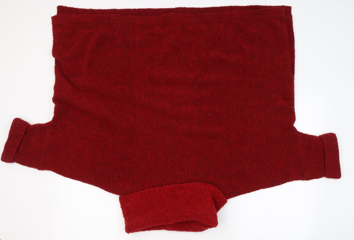 Olsen Womens Red Roll Neck  Acrylic Pullover Jumper Size 10   - slit sides