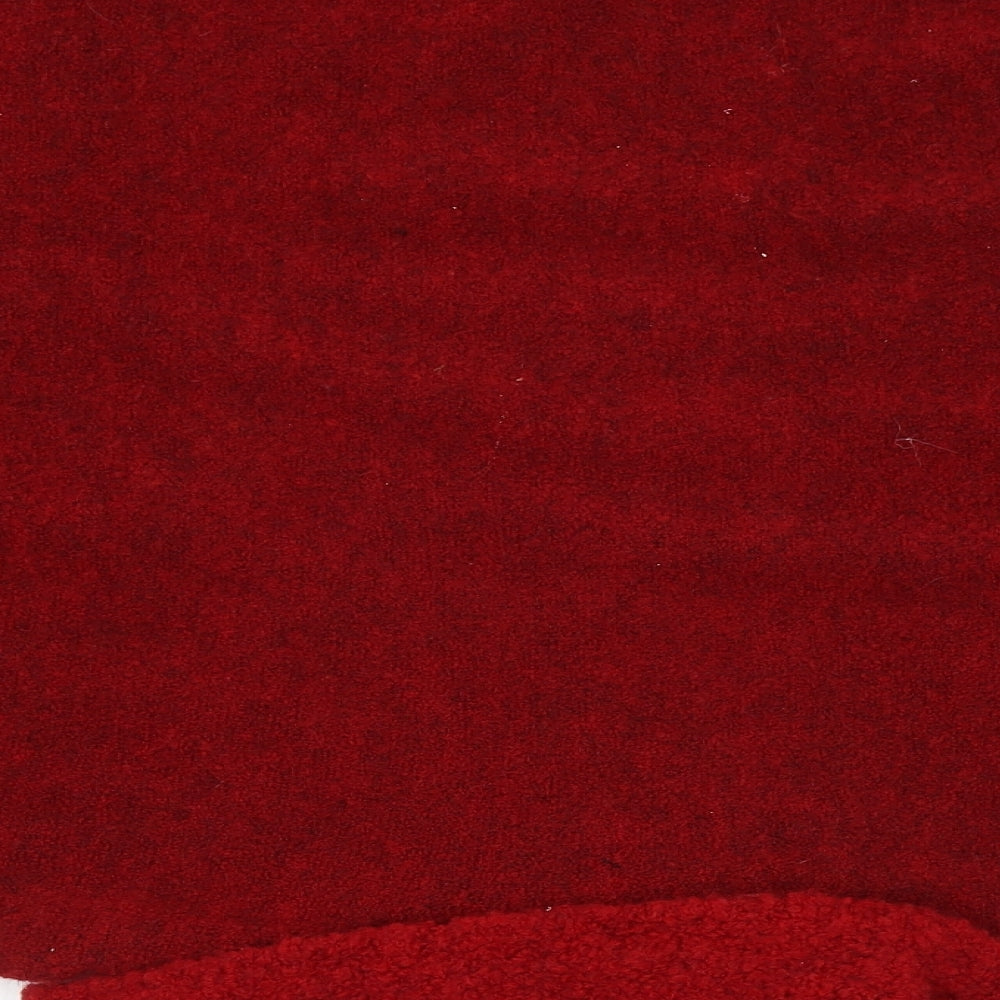 Olsen Womens Red Roll Neck  Acrylic Pullover Jumper Size 10   - slit sides