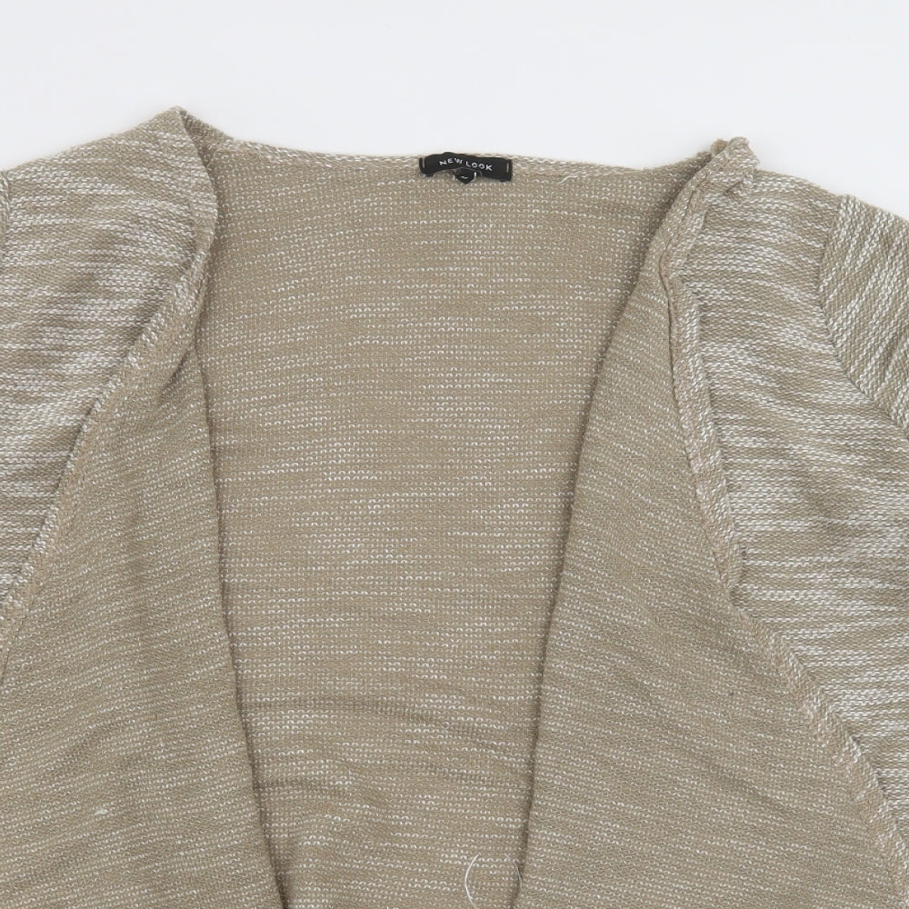 New Look Womens Brown V-Neck  Polyester Cardigan Jumper Size M