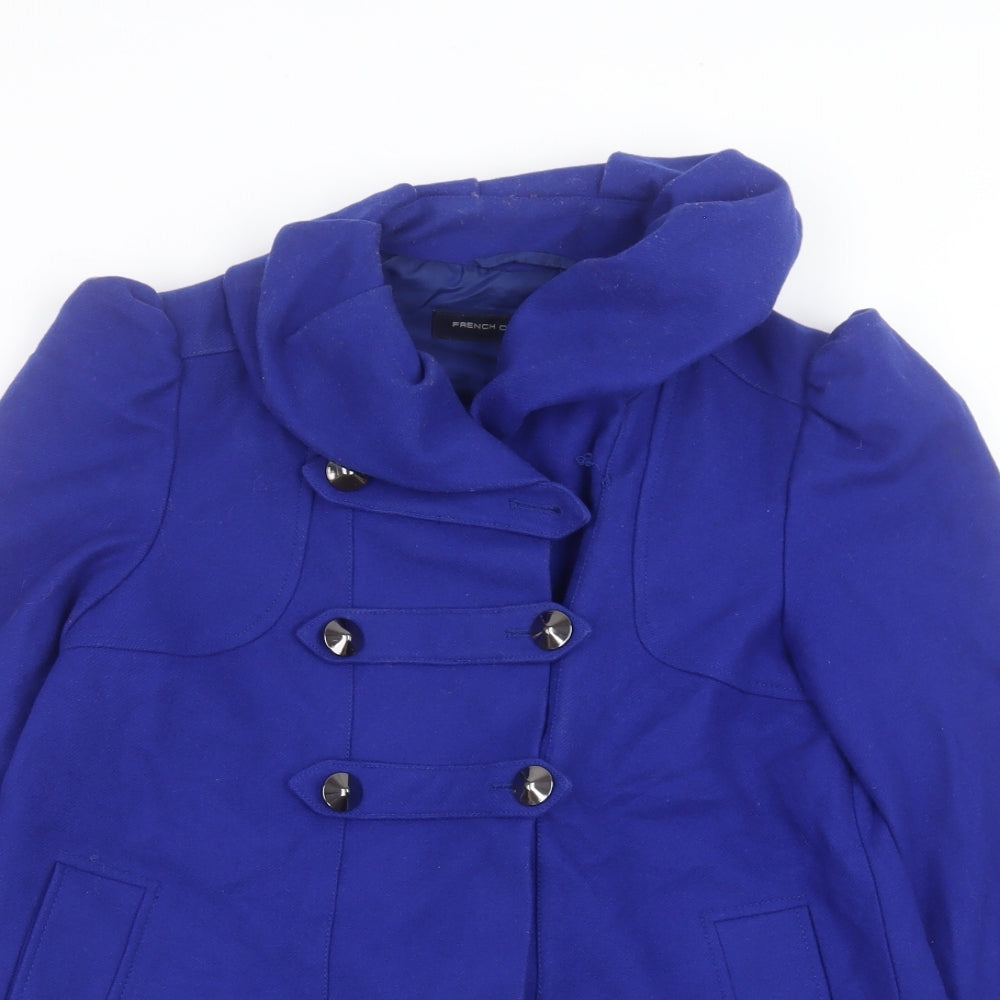 French Connection Womens Blue   Jacket Coat Size 6  Button