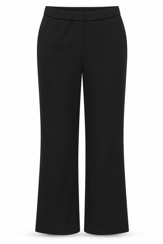 WOW Womens Black  Polyester Trousers  Size 12 L31 in Regular Hook & Eye