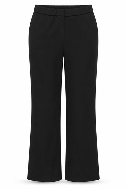 WOW Womens Black  Polyester Trousers  Size 12 L31 in Regular Hook & Eye