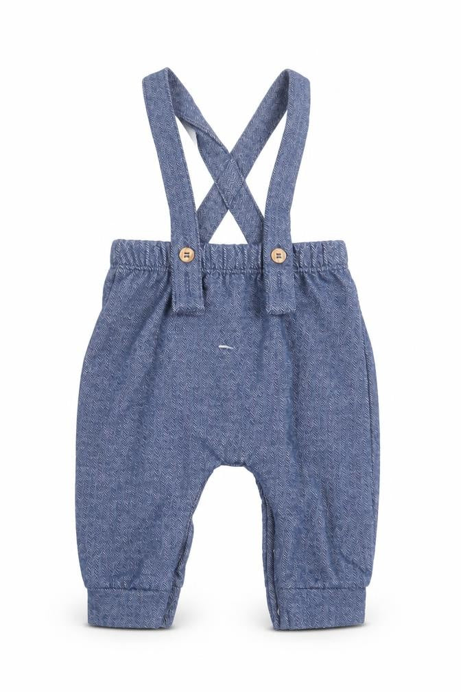 George Boys Blue  Polyester Capri Trousers Size 0-3 Months  Button - Cross Back