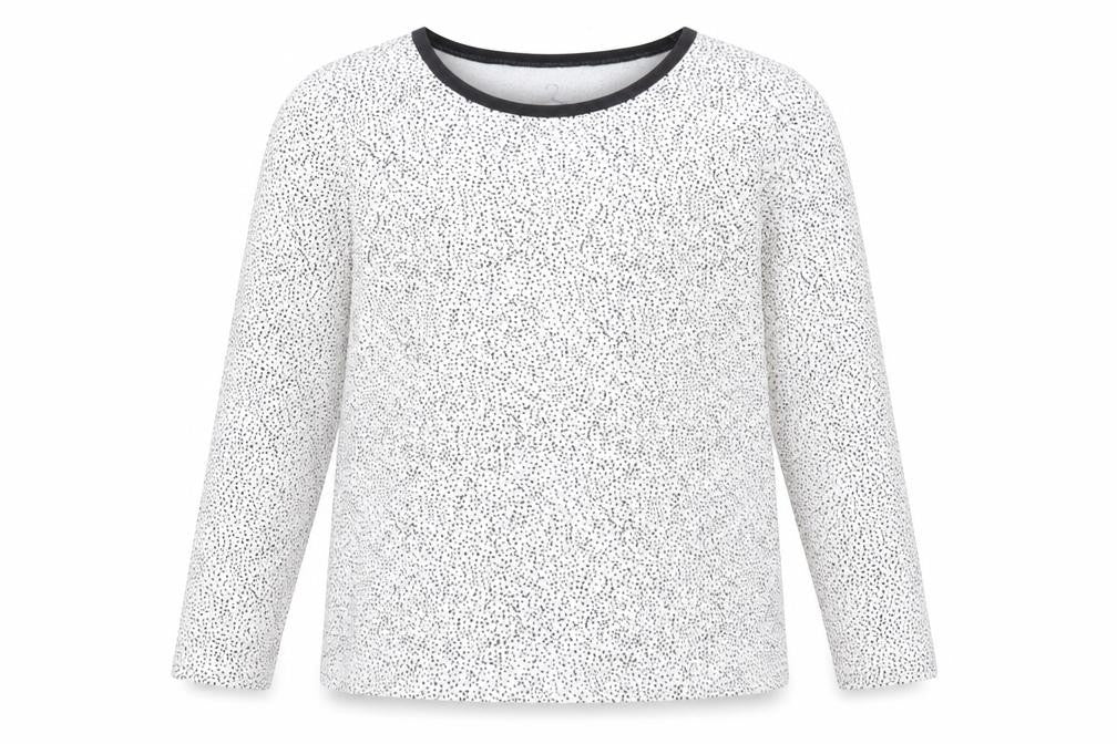 NEXT Girls White Geometric Cotton Basic Casual Size 5-6 Years Crew Neck Pullover
