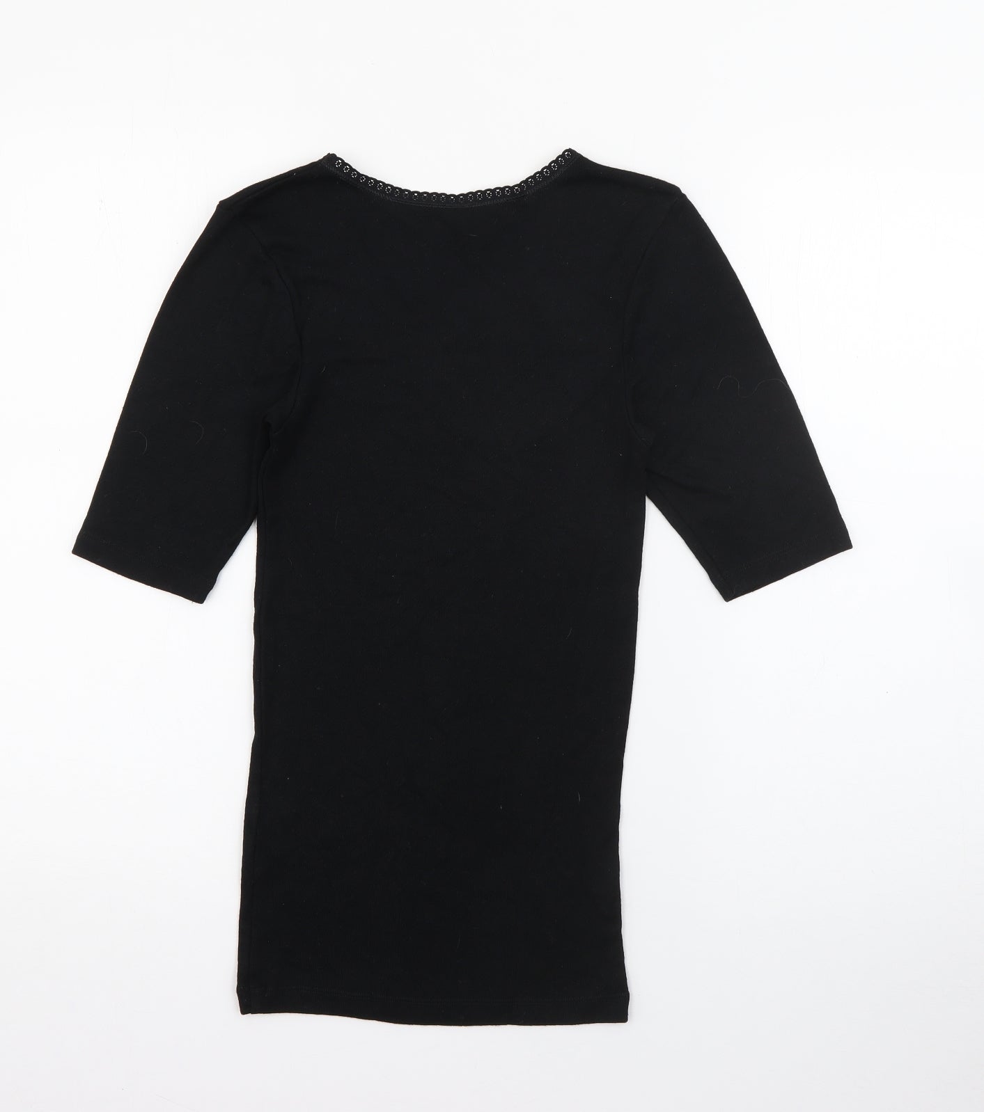 Debenhams Womens Black Round Neck  Polyester Pullover Jumper Size M
