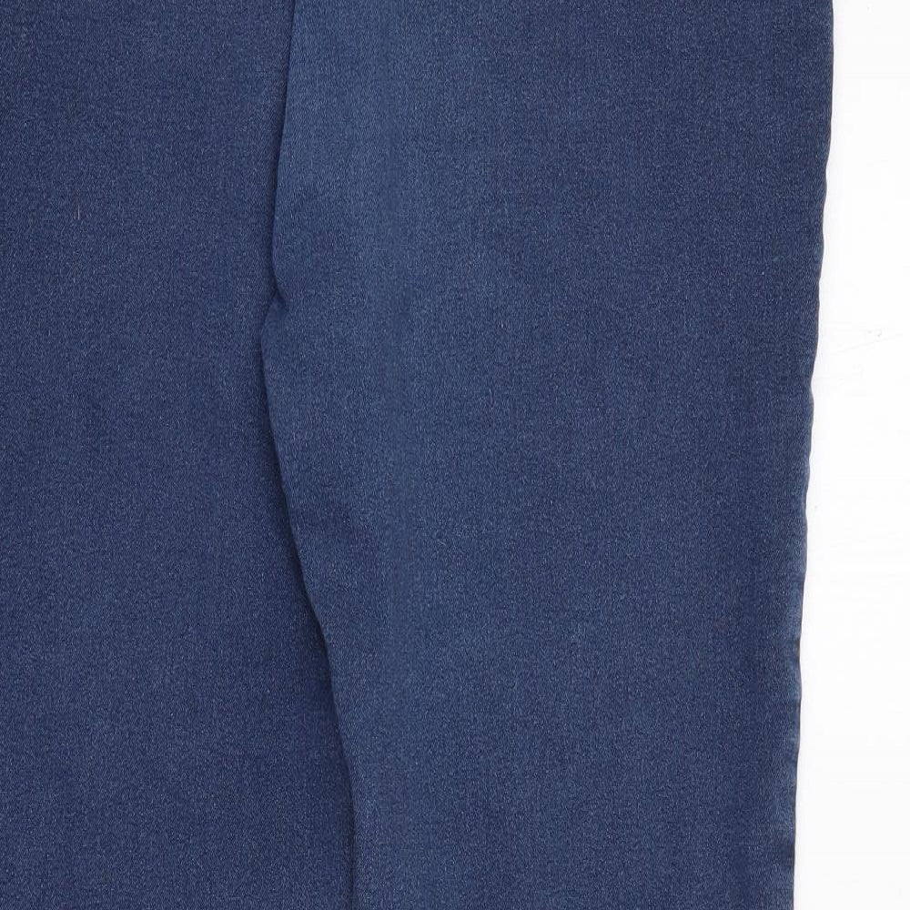 Saviour Womens Blue  Cotton Skinny Jeans Size 14 L24 in Regular Zip