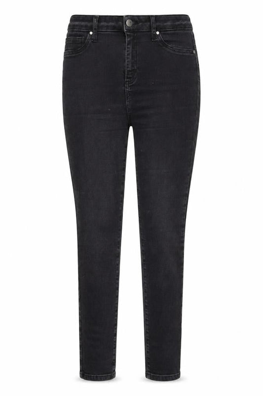 Gallery Womens Black  Cotton Skinny Jeans Size 12 L28 in Regular Button
