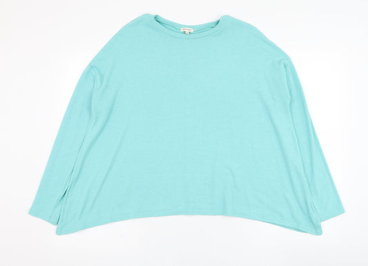 River Island Womens Blue  Viscose Pullover Sweatshirt Size 10  Pullover