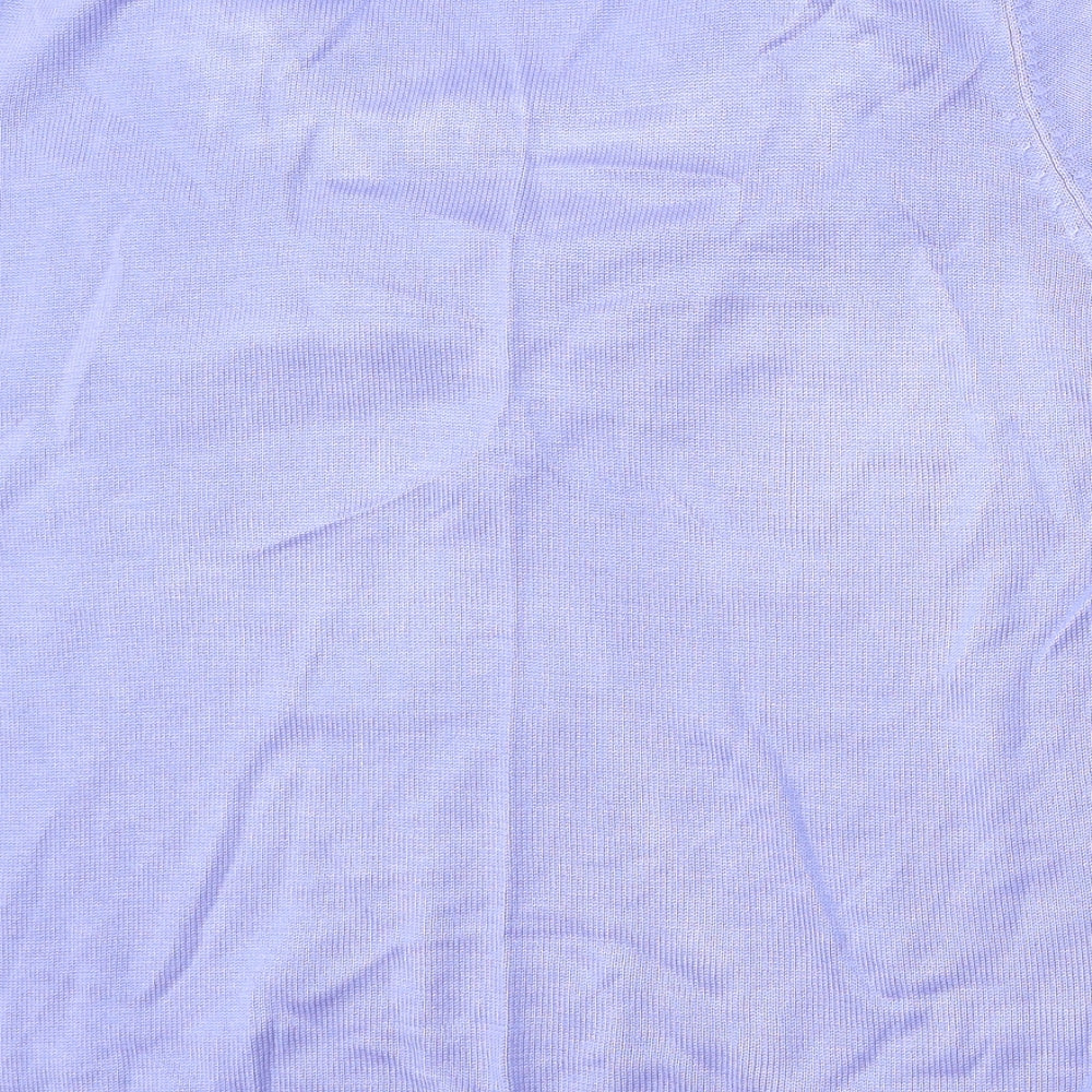 Preworn Womens Purple Round Neck  Acrylic Pullover Jumper Size L