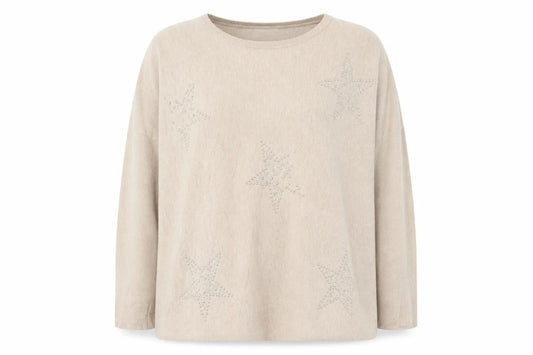 Millenium Womens Beige Round Neck  Viscose Pullover Jumper One Size