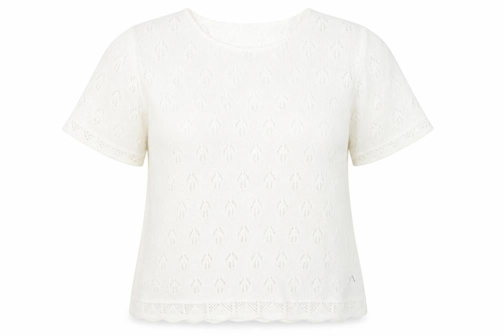 Marks & Spencer Womens White Round Neck  Acrylic Pullover Jumper Size 18