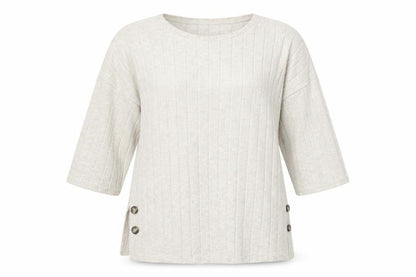 F&F Womens Beige Round Neck  Polyester Pullover Jumper Size 10