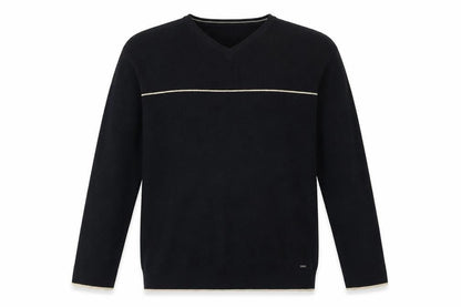 Fashion Union Mens Blue V-Neck  Polyester Pullover Jumper Size L