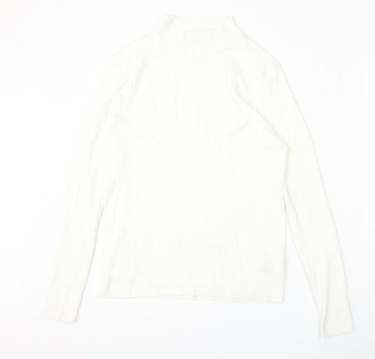 Primark Womens White  Viscose Pullover Sweatshirt Size 4