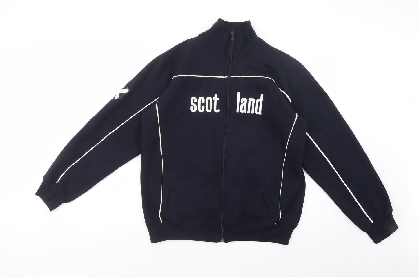 Scotland Clothing Mens Blue  Cotton Full Zip Sweatshirt Size M   - Scotland