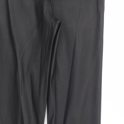Denim Co. Womens Black  Polyester Jegging Trousers Size 8 L30 in Regular Button - Coated