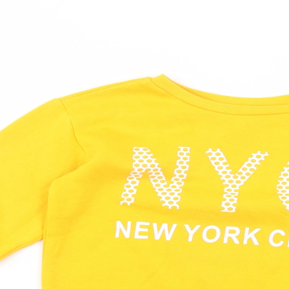 Primark Girls Yellow  Polyester Pullover Sweatshirt Size 9-10 Years  Pullover - NYC