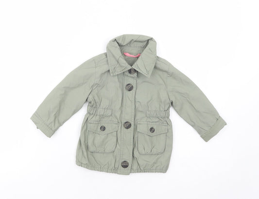 Gap Baby Green   Basic Coat Coat Size 12-18 Months   Button