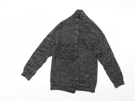 Atmosphere Womens Black Collared  Acrylic Cardigan Jumper Size 10