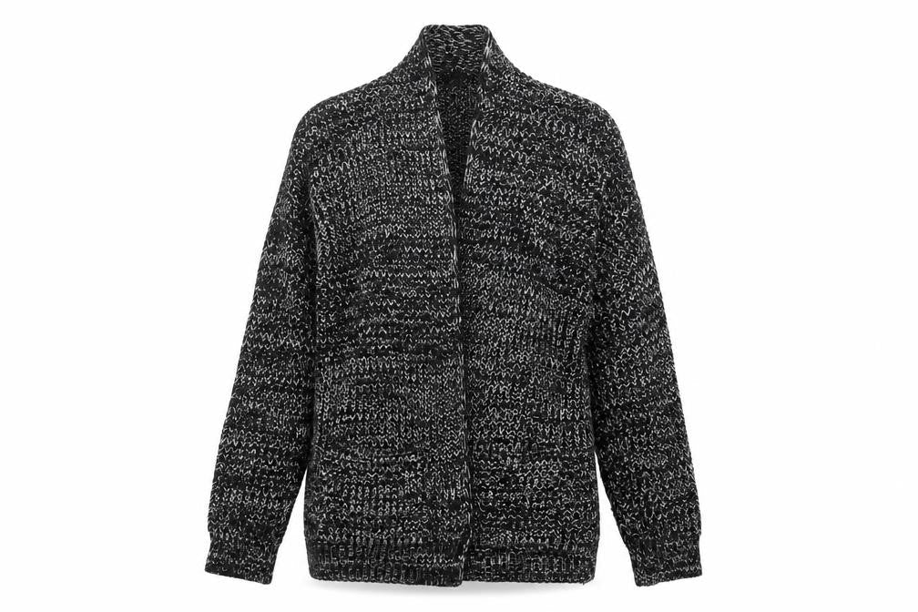 Atmosphere Womens Black Collared  Acrylic Cardigan Jumper Size 10