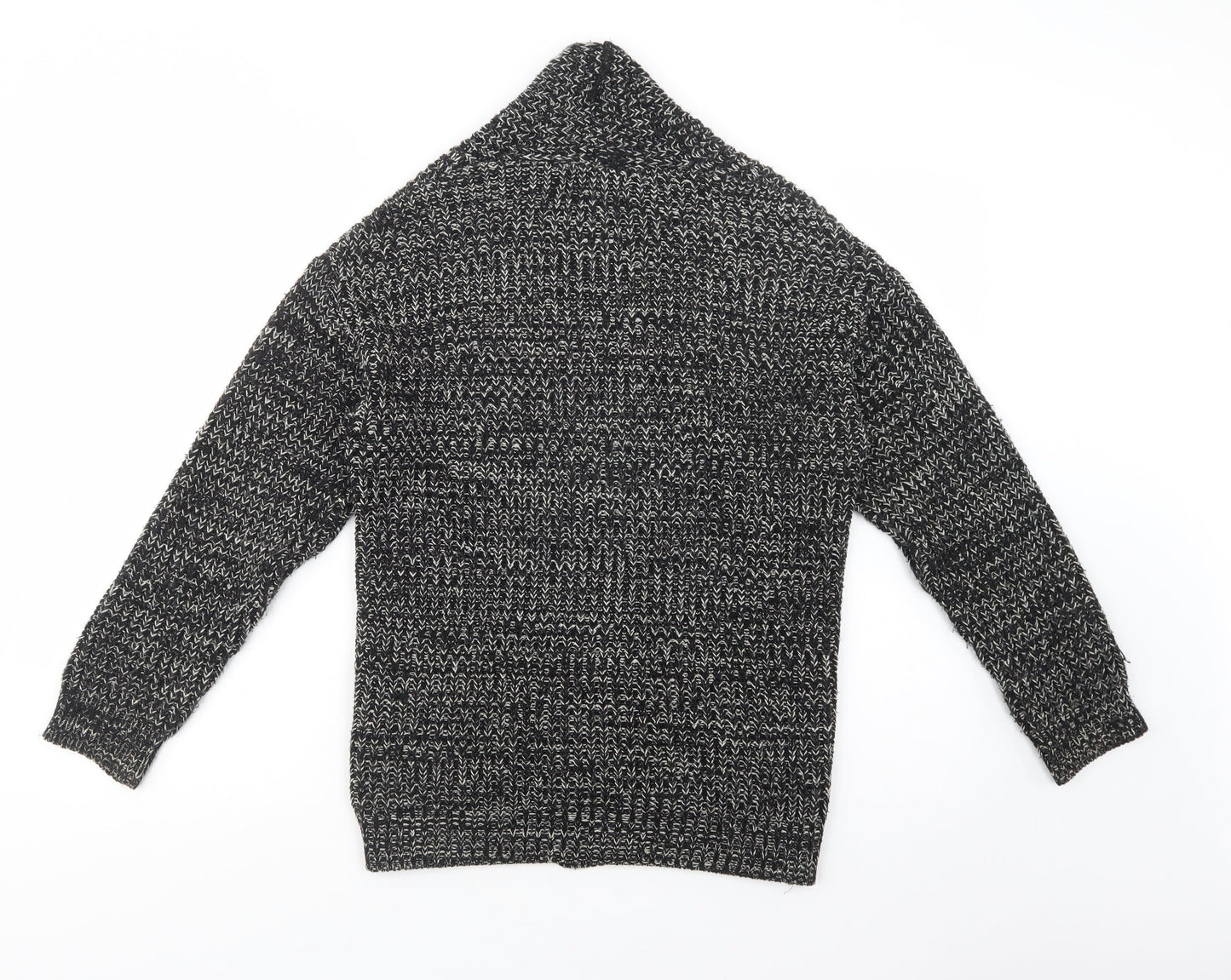 Atmosphere Womens Black Collared  Acrylic Cardigan Jumper Size 10