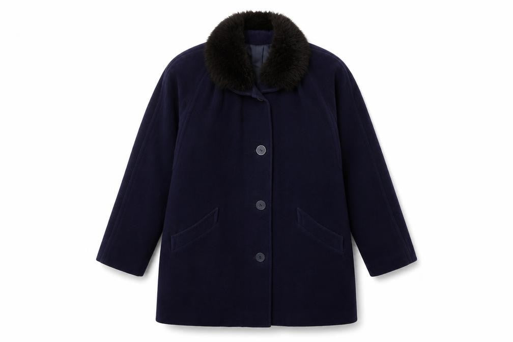 Klass Womens Blue   Pea Coat Coat Size 12  Button