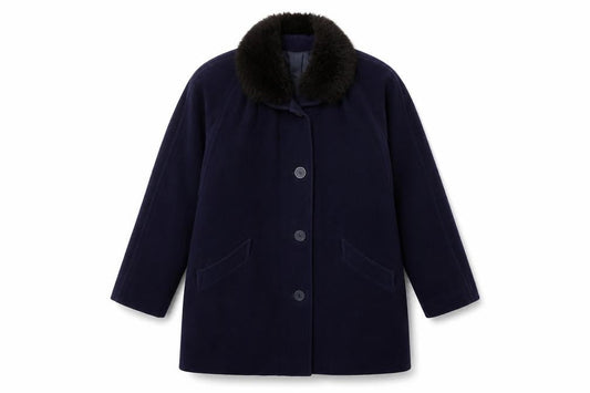 Klass Womens Blue   Pea Coat Coat Size 12  Button