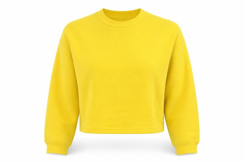 Divided Womens Yellow Round Neck  Polyester Pullover Jumper Size XS