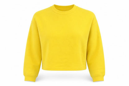 Divided Womens Yellow Round Neck  Polyester Pullover Jumper Size XS