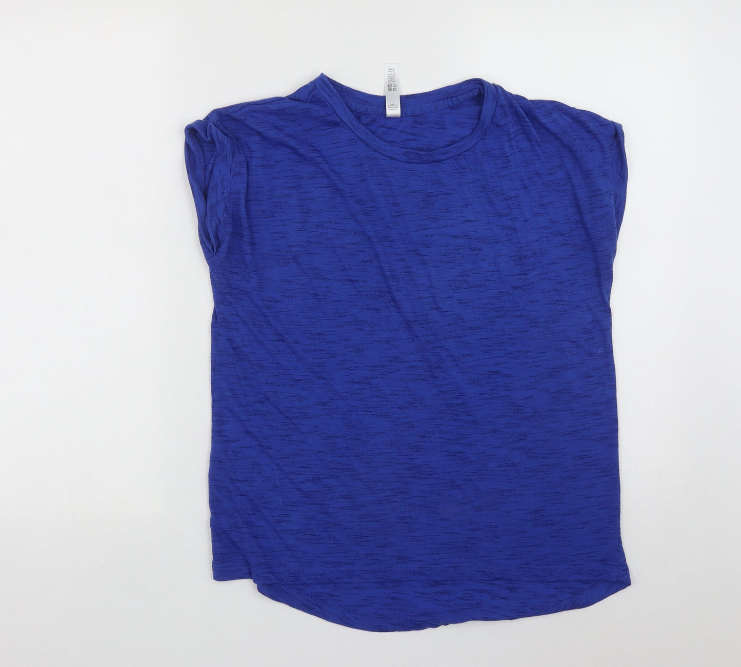 Kyodon Womens Blue  Polyester Basic T-Shirt Size M Round Neck