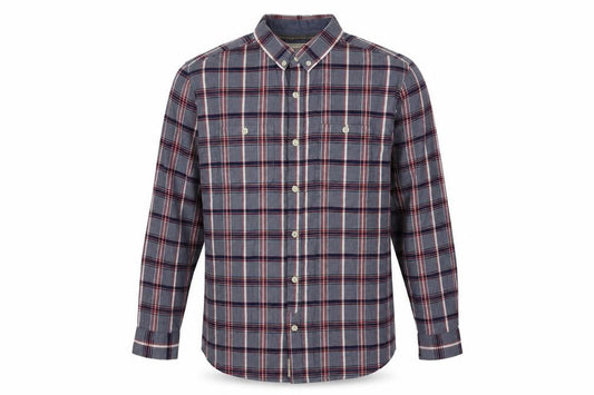 George Mens Multicoloured Plaid Cotton  Button-Up Size L Collared Button