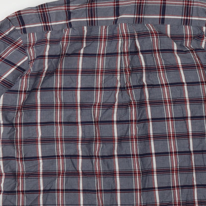 George Mens Multicoloured Plaid Cotton  Button-Up Size L Collared Button