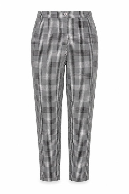 Boohoo Womens Multicoloured Plaid Polyester Trousers  Size 12 L30 in Regular Zip