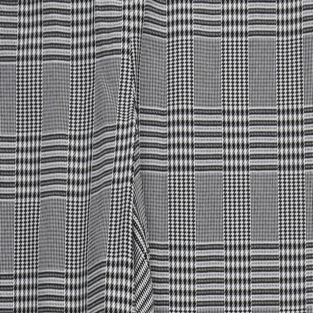 Boohoo Womens Multicoloured Plaid Polyester Trousers  Size 12 L30 in Regular Zip