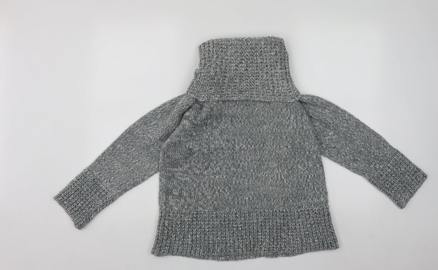 Imagine Womens Grey Roll Neck  Acrylic Pullover Jumper Size L