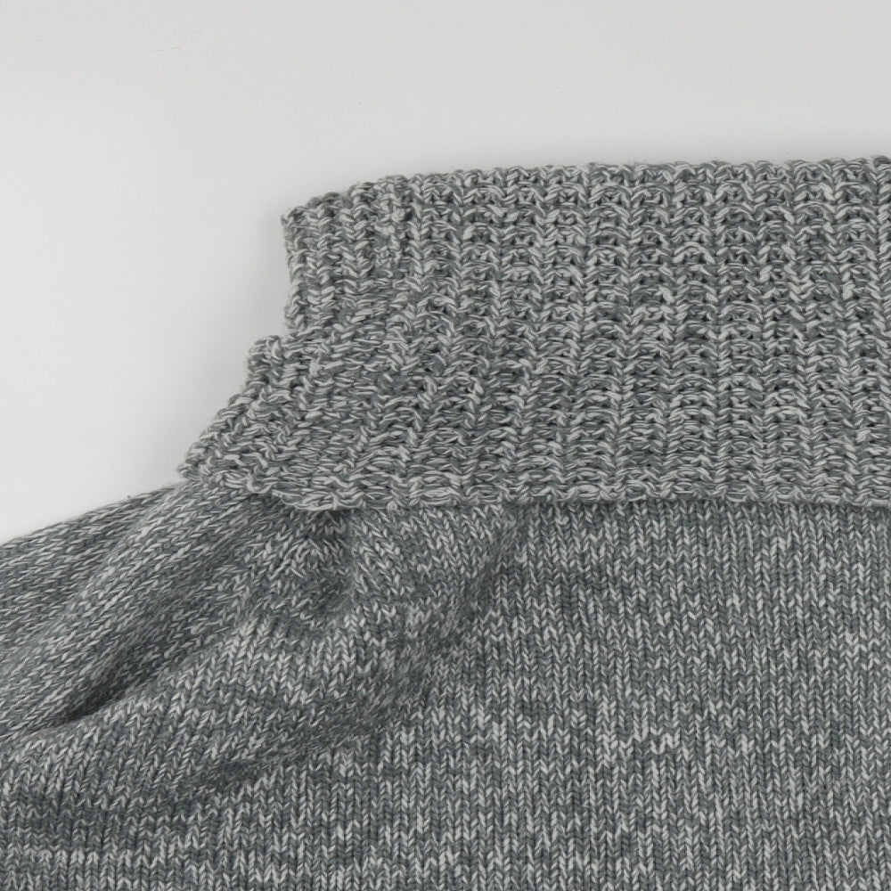 Imagine Womens Grey Roll Neck  Acrylic Pullover Jumper Size L