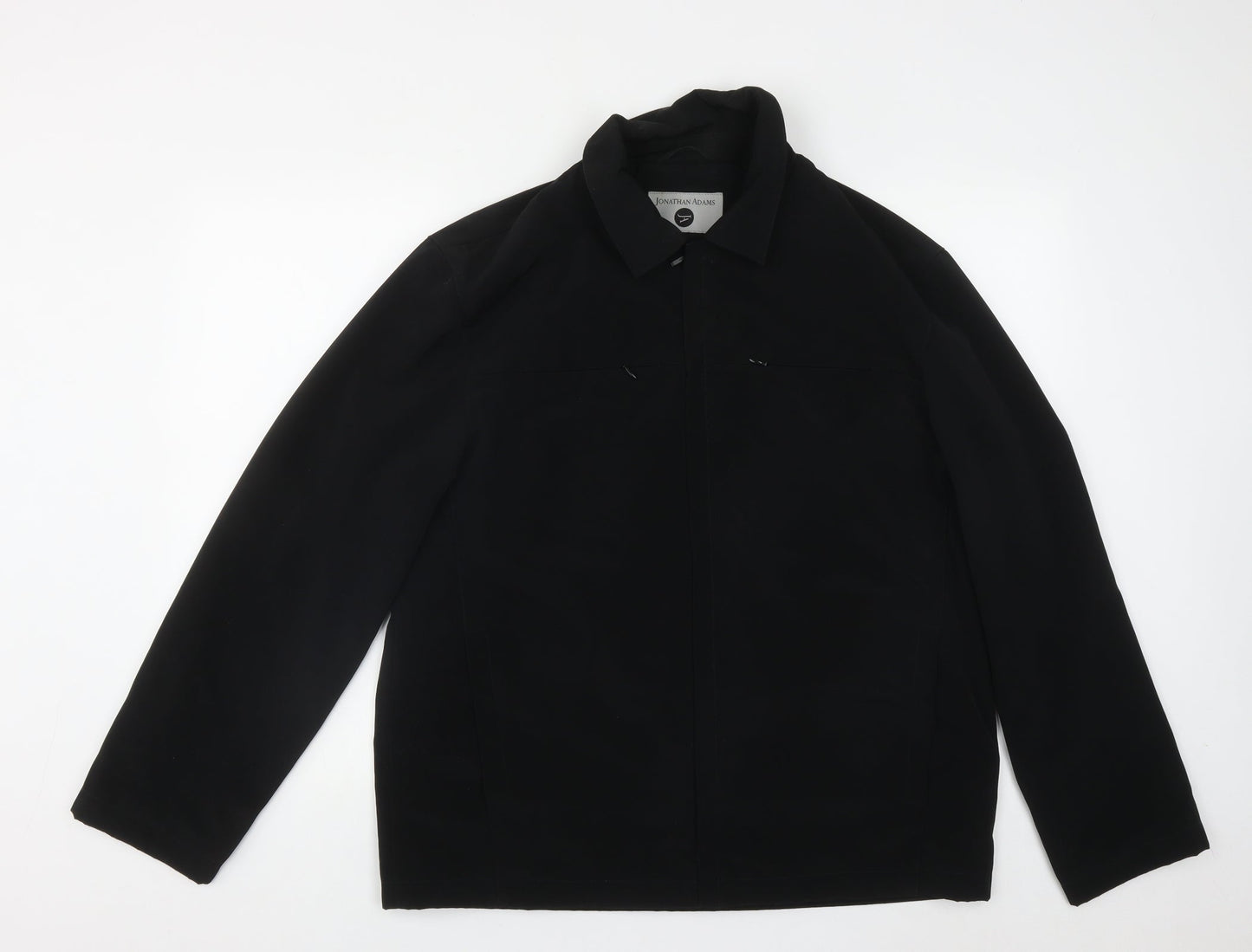 Jonathon Adams Mens Black   Overcoat Coat Size M  Zip