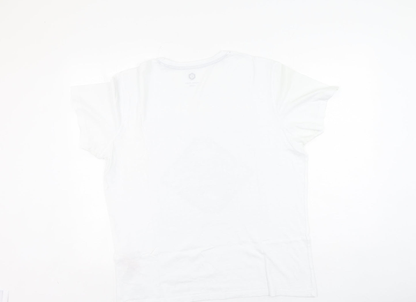 JACK AND JONES  Mens White  Cotton  T-Shirt Size XL Round Neck