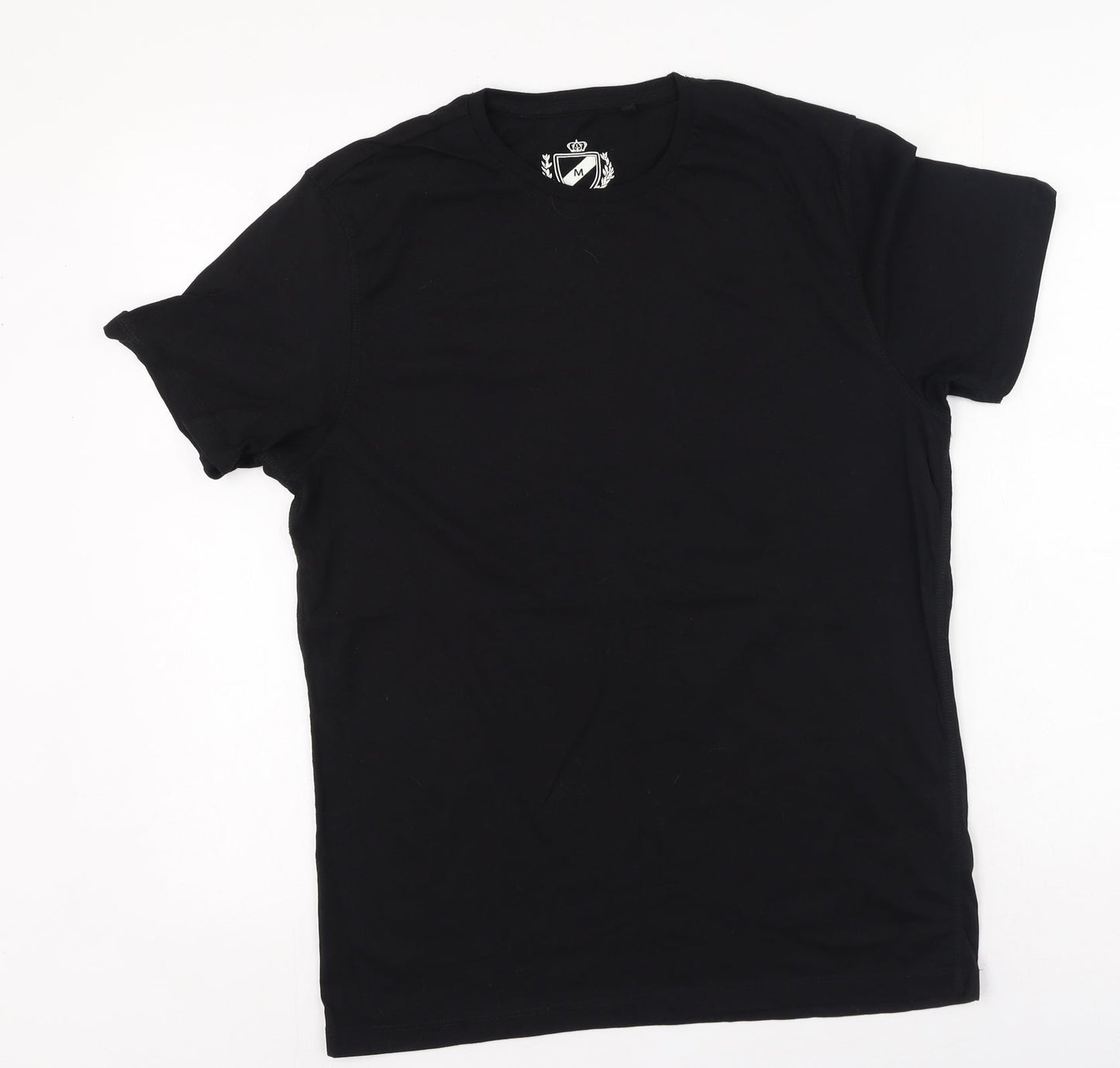NEXT Womens Black  Cotton Basic T-Shirt Size M Round Neck