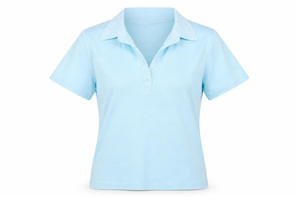 Paramount Womens Blue  Polyester Basic T-Shirt Size M V-Neck