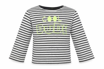 F&F Boys Multicoloured Striped Cotton Basic T-Shirt Size 2-3 Years Round Neck