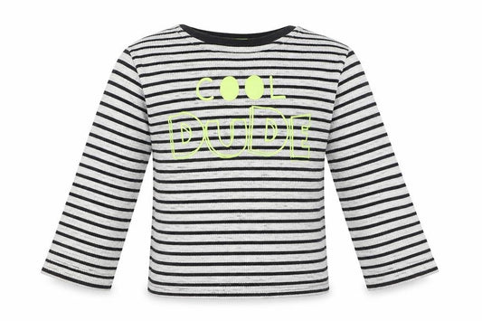 F&F Boys Multicoloured Striped Cotton Basic T-Shirt Size 2-3 Years Round Neck